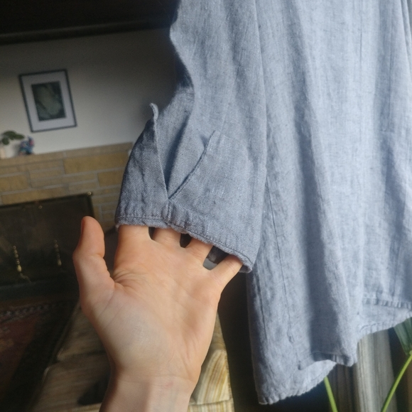 Flax Linen Top / bohemian / garden / natural - Picture 6 of 7